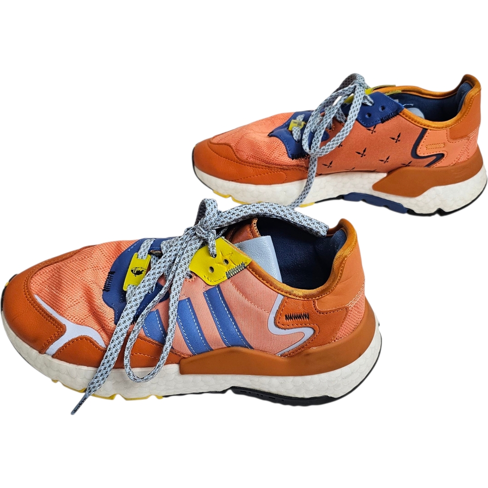 Adidas X Ninja Orange Blue Nite Jogger Time In Mesh Leather Sneakers Size 6.5 - Picture 8 of 12